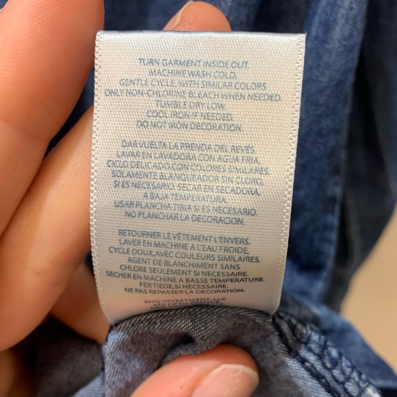 Tommy Hilfiger Denim Dress long sleeve red stitching (5 years) - Picture 11 of 12